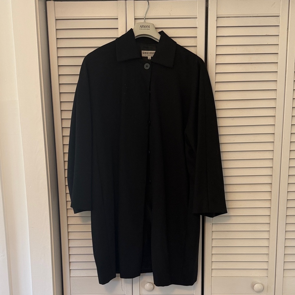 Giorgio Armani Classic Black Trench Coat